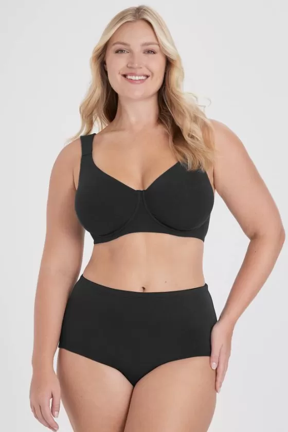 Bra | Underwired Bras | Miss Mary Organic Cotton t-shirt bra Black