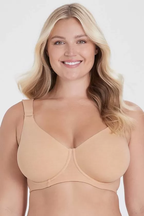 Bra | Underwired Bras | Miss Mary Organic Cotton t-shirt bra Beige