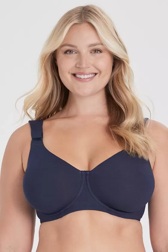 Bra | Underwired Bras | Miss Mary Organic Cotton t-shirt bra Darkblue