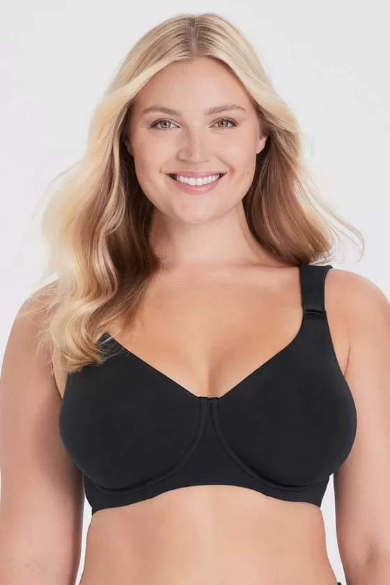 Bra | Underwired Bras | Miss Mary Organic Cotton t-shirt bra Black