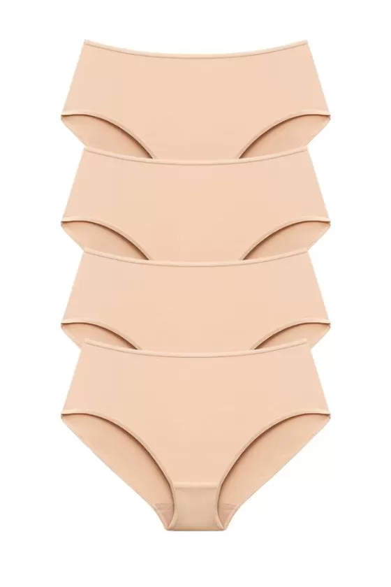 Panties | Miss Mary 4-pack Maxi panty in micro feeling beige