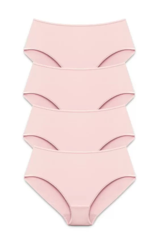 Panties | Miss Mary 4-pack Maxi panty in micro feeling dusty pink