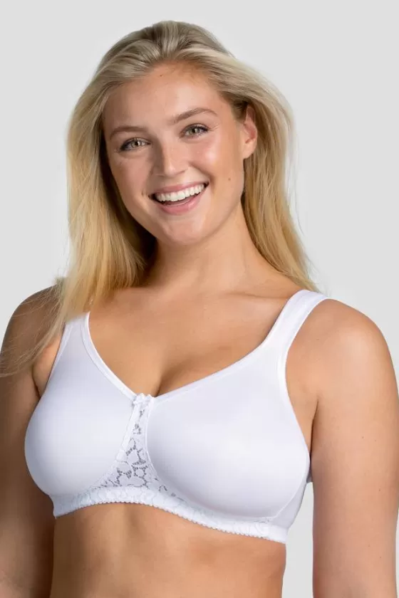 Bra | Non-Wired Bras | Miss Mary Smooth Lacy T-shirt bra White