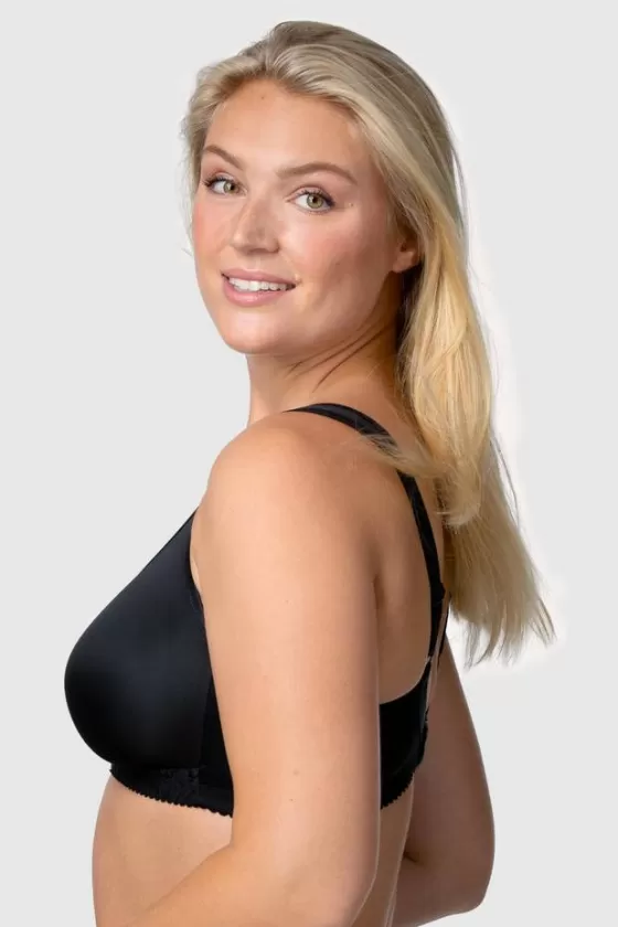 Bra | Non-Wired Bras | Miss Mary Smooth Lacy T-shirt bra Black