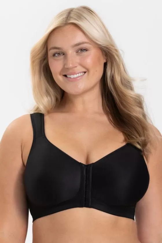 Bra | Non-Wired Bras | Miss Mary Stay Fresh front-closure bra Black