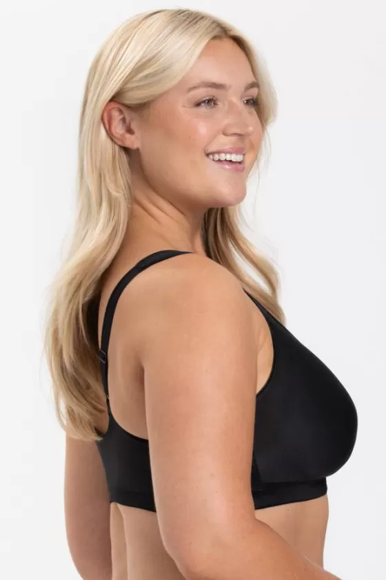 Bra | Non-Wired Bras | Miss Mary Stay Fresh front-closure bra Black