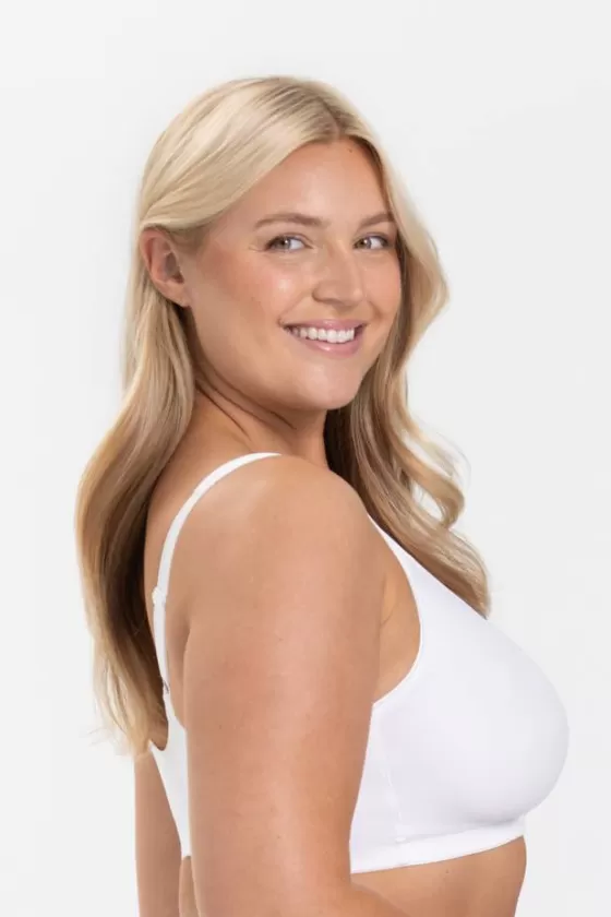 Bra | Non-Wired Bras | Miss Mary Stay Fresh front-closure bra White