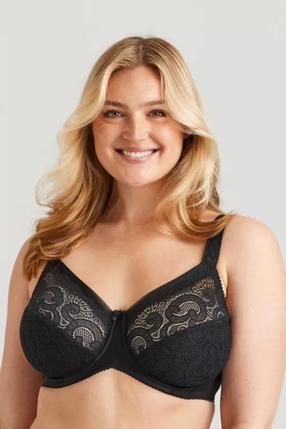 Bra | Underwired Bras | Miss Mary Wonder minimizer bra Black